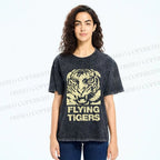 Unisex Flying Tigers Printed Washed Tee
