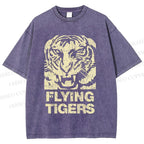 Unisex Flying Tigers Printed Washed Tee