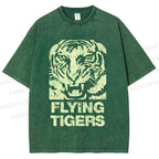 Unisex Flying Tigers Printed Washed Tee