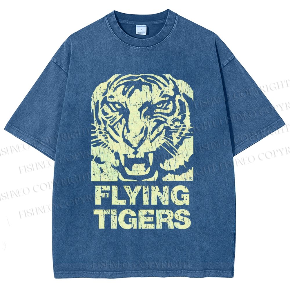 Unisex Flying Tigers Printed Washed Tee