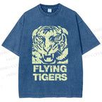Unisex Flying Tigers Printed Washed Tee