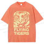 Unisex Flying Tigers Printed Washed Tee