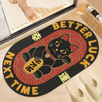 Better Luck Cat Printed Bath Mat