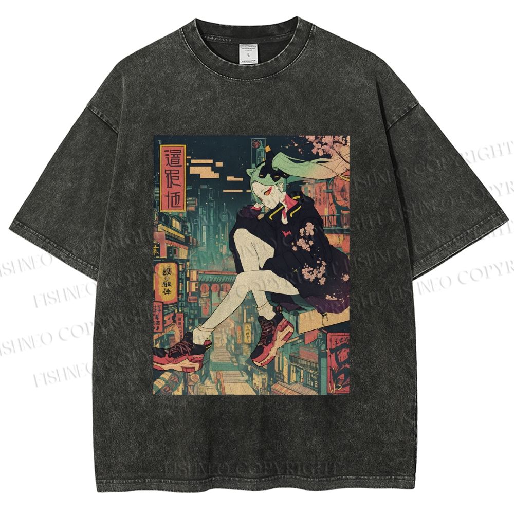 Unisex Lucy Printed Washed Tee