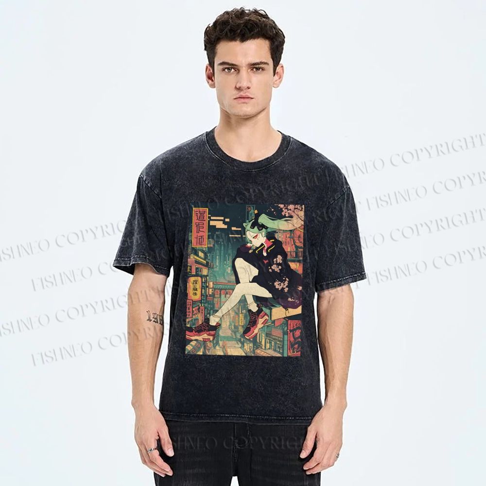 Unisex Lucy Printed Washed Tee