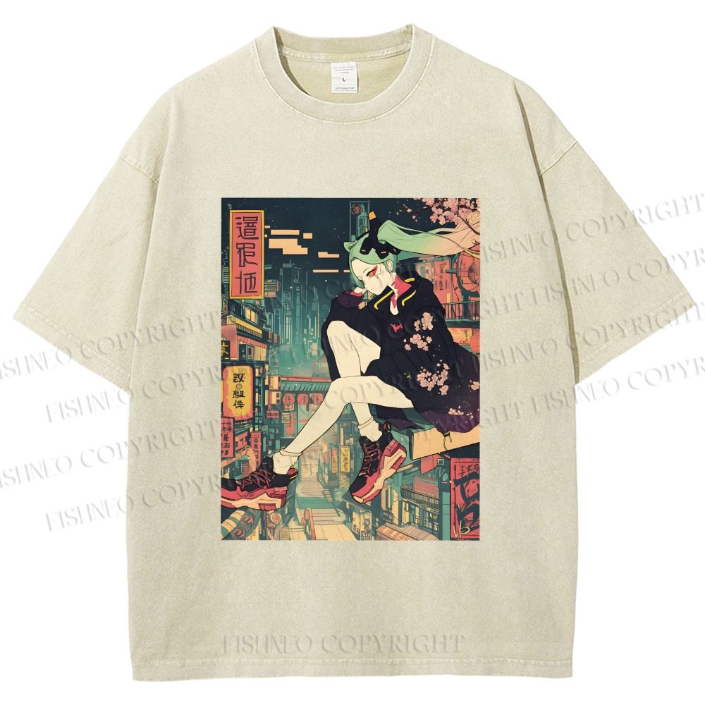 Unisex Lucy Printed Washed Tee
