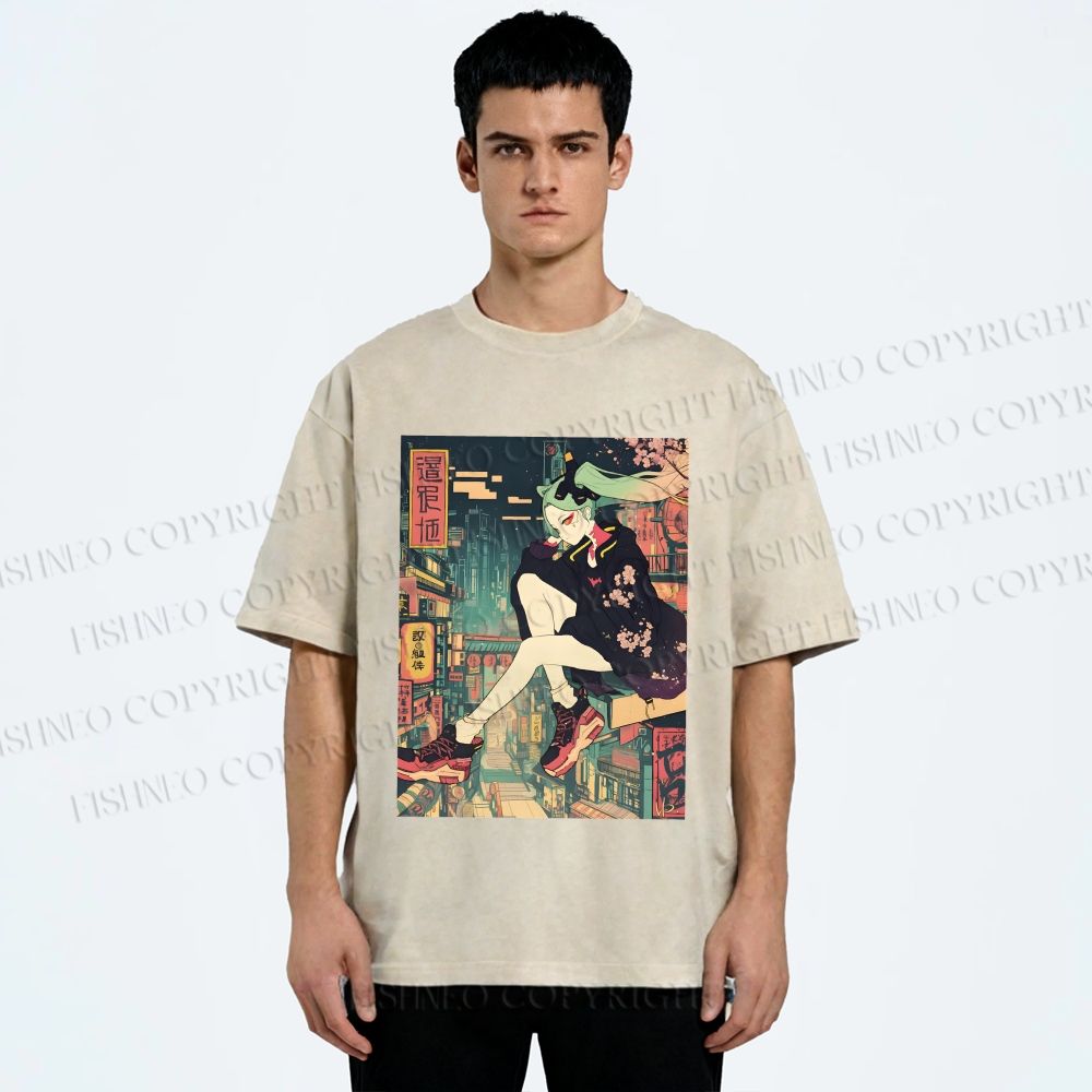 Unisex Lucy Printed Washed Tee