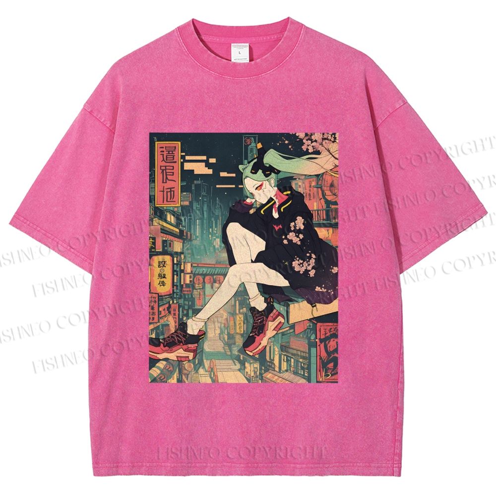 Unisex Lucy Printed Washed Tee
