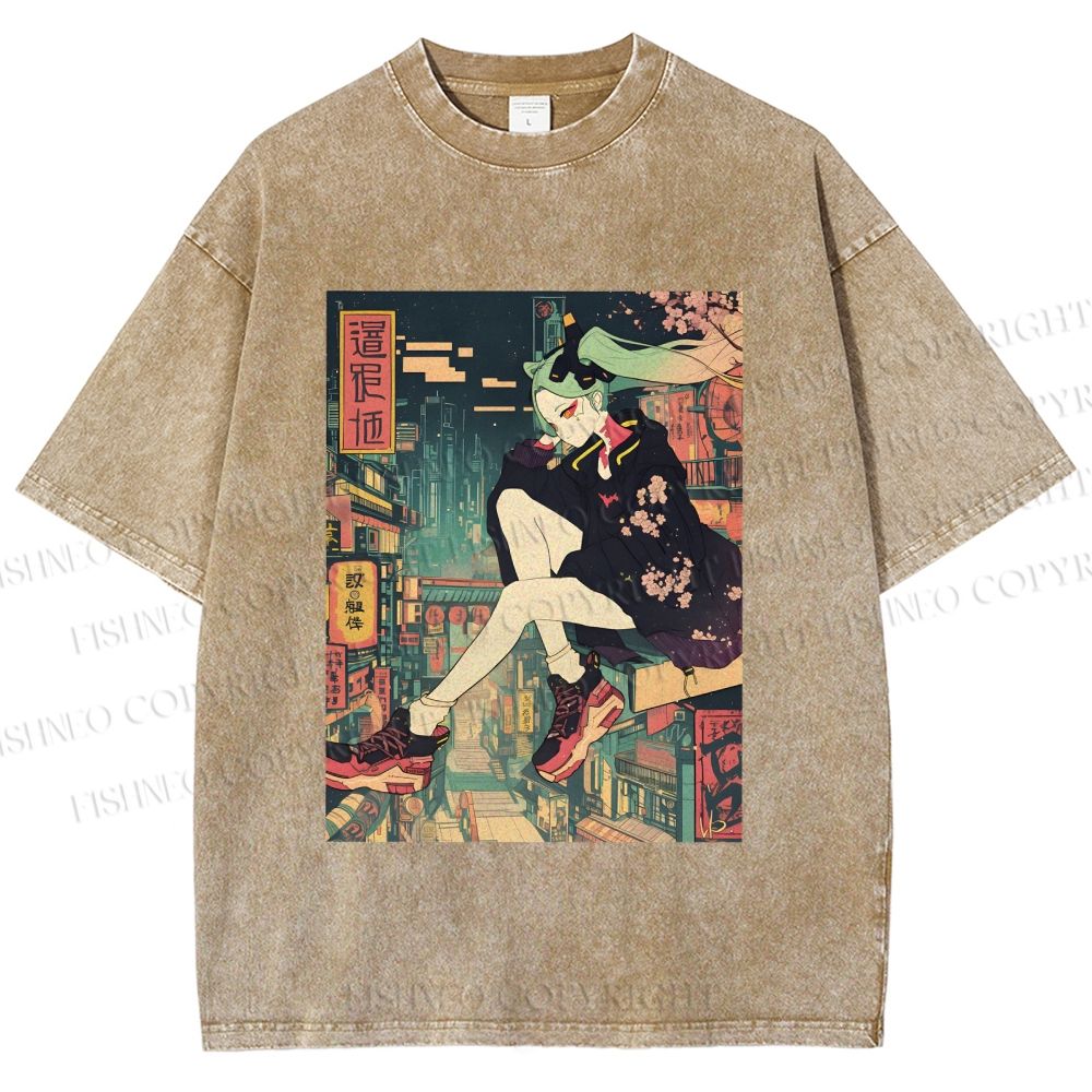 Unisex Lucy Printed Washed Tee