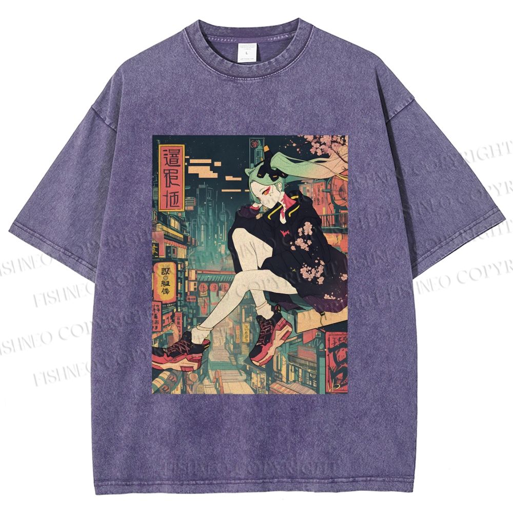Unisex Lucy Printed Washed Tee