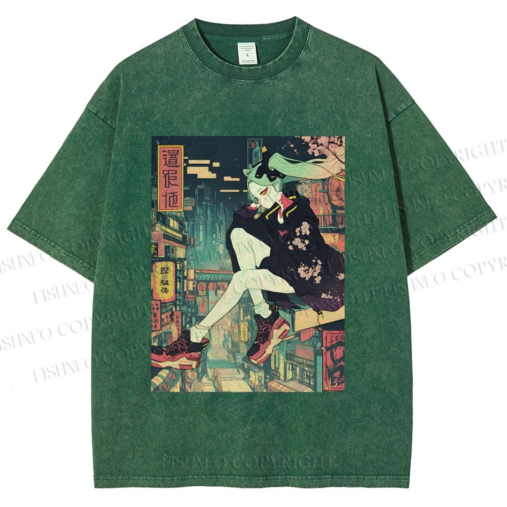 Unisex Lucy Printed Washed Tee