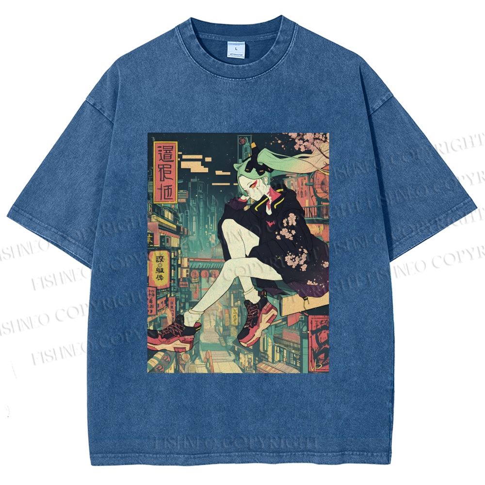 Unisex Lucy Printed Washed Tee