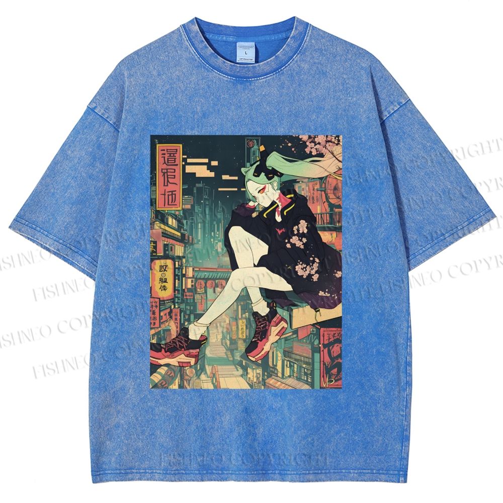 Unisex Lucy Printed Washed Tee