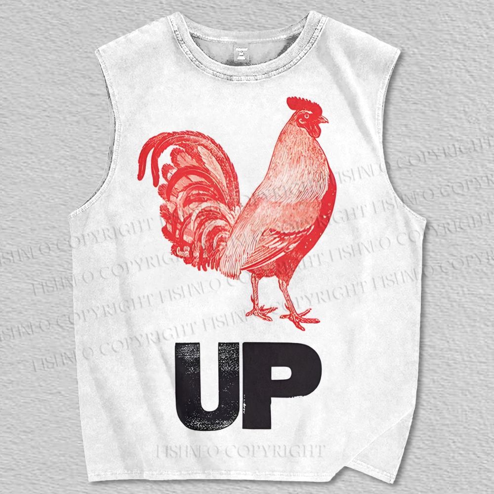 Unisex Chicken Up Printed Tank Top