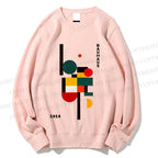 Unisex Bauhaus Geometry Printed Sweatshirt