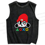 Unisex PaRappa the Rapper Printed Washed Tank Top