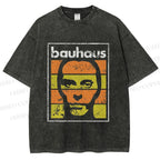 Unisex Bauhaus Band Printed Washed Tee