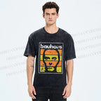 Unisex Bauhaus Band Printed Washed Tee