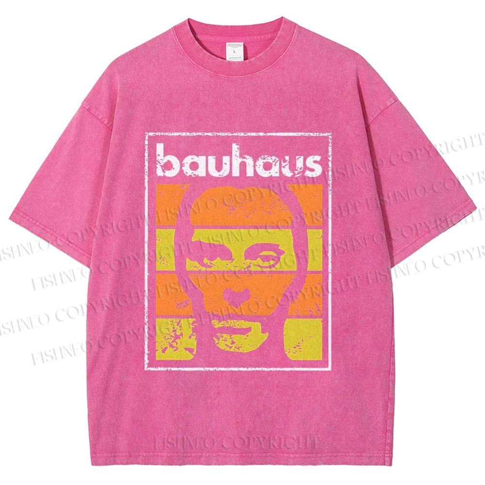 Unisex Bauhaus Band Printed Washed Tee