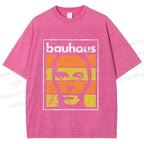 Unisex Bauhaus Band Printed Washed Tee