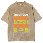 Unisex Bauhaus Band Printed Washed Tee