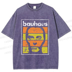 Unisex Bauhaus Band Printed Washed Tee
