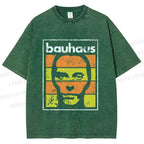 Unisex Bauhaus Band Printed Washed Tee