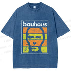 Unisex Bauhaus Band Printed Washed Tee