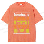 Unisex Bauhaus Band Printed Washed Tee