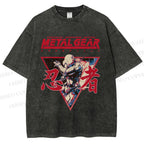 Unisex Metal Gear Solid Cyborg Ninja Printed Washed Tee