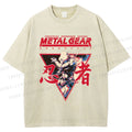 Unisex Metal Gear Solid Cyborg Ninja Printed Washed Tee