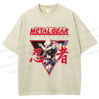 Unisex Metal Gear Solid Cyborg Ninja Printed Washed Tee