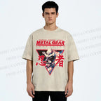 Unisex Metal Gear Solid Cyborg Ninja Printed Washed Tee