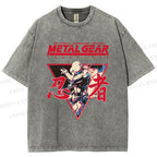 Unisex Metal Gear Solid Cyborg Ninja Printed Washed Tee