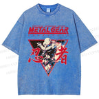 Unisex Metal Gear Solid Cyborg Ninja Printed Washed Tee