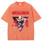 Unisex Metal Gear Solid Cyborg Ninja Printed Washed Tee