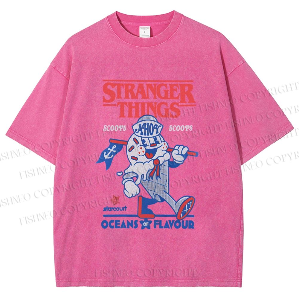 Unisex Stranger Things Printed Washed Tee