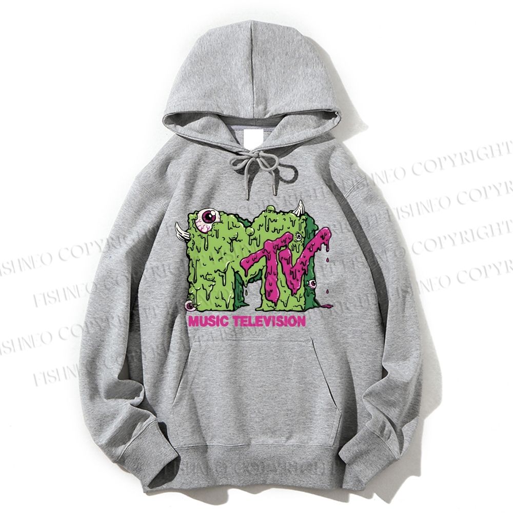 Unisex Casual Cotton MUSIC TELEVISION Monster Printed Hoodie
