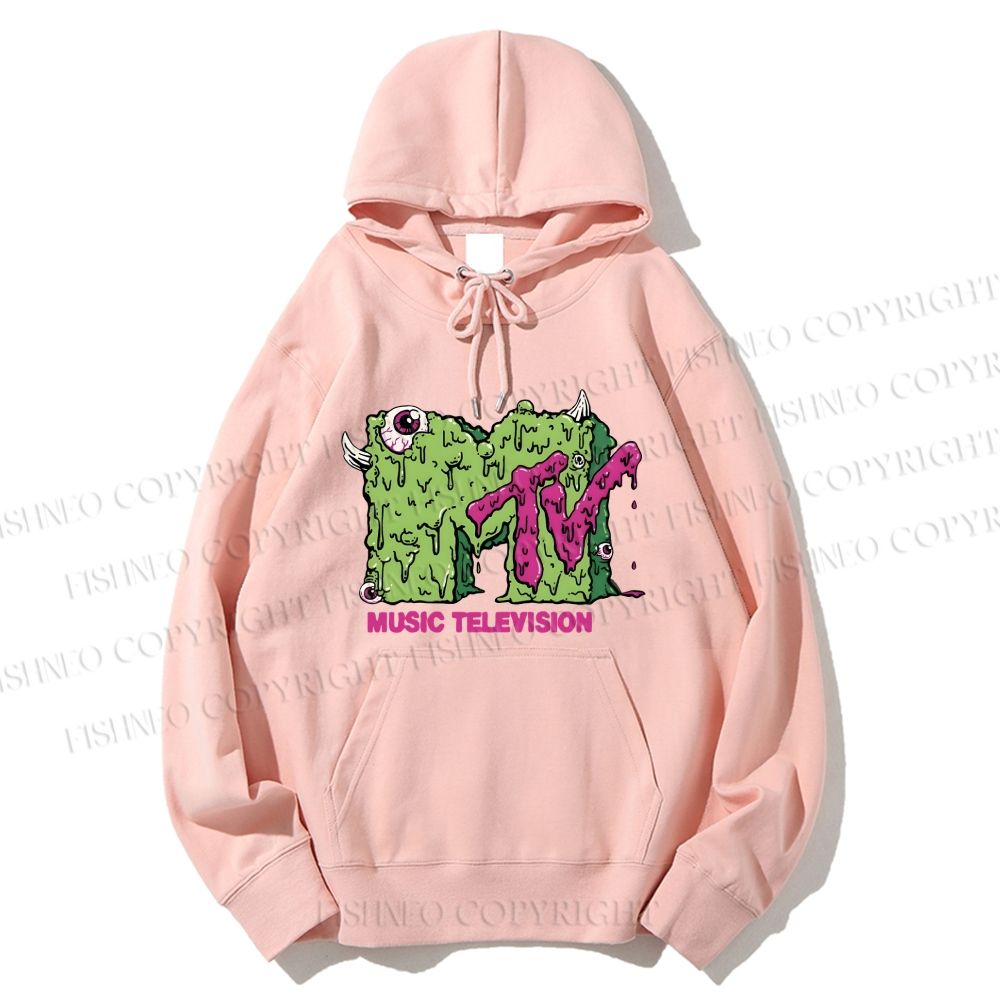 Unisex Casual Cotton MUSIC TELEVISION Monster Printed Hoodie