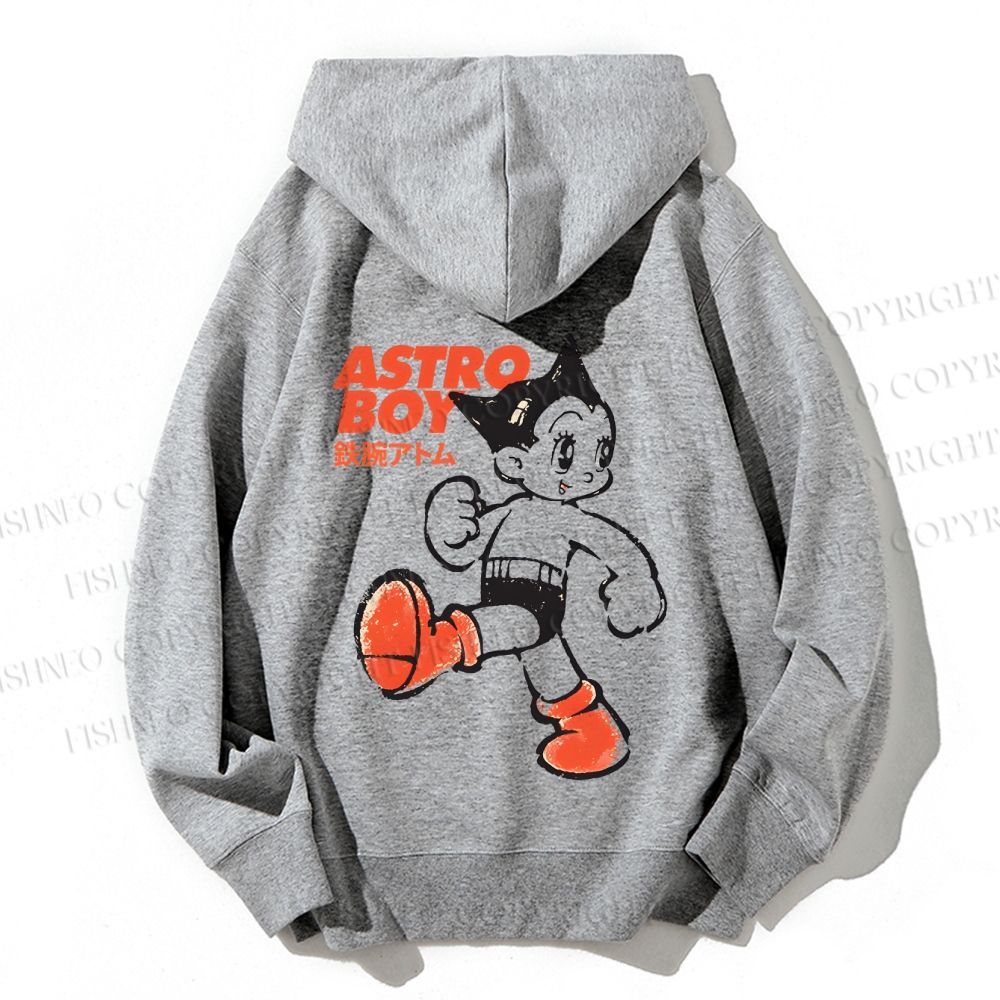 Unisex Casual Cotton Astro Boy Printed Hoodie