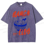 Unisex Ramen Club Printed Washed Tee