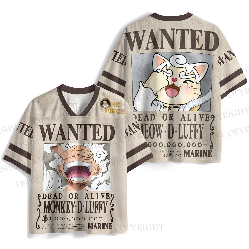 Wantde Meow Luffy Printed Jersey Shirts