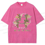 Unisex Rats We Are the World Printed Washed Tee