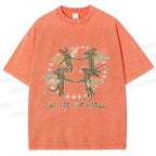 Unisex Rats We Are the World Printed Washed Tee