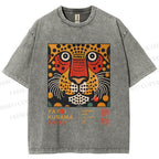 Unisex Yayoi Kusama Tiger Printed Washed Tee