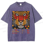 Unisex Yayoi Kusama Tiger Printed Washed Tee