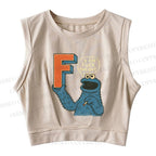 F Is For Fuck Sleeveless Crop Tops