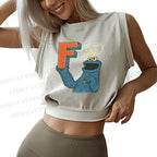 F Is For Fuck Sleeveless Crop Tops