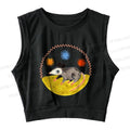 Cute Opossum Sleeveless Crop Tops