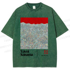 Unisex Yayoi Kusama Dots Printed Washed Tee